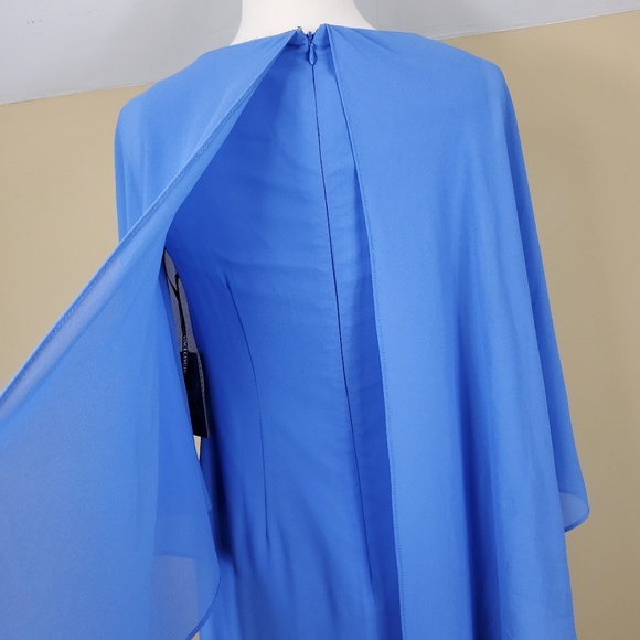 Vince Camuto Blue Cape Overlay Dress - Picture 7 of 8
